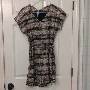 Black/Tan Geometric pattern dress